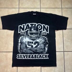 Oakland Raiders 5 Pro "Silver and Black Nation for Life" Graphic Tee Mens XXL